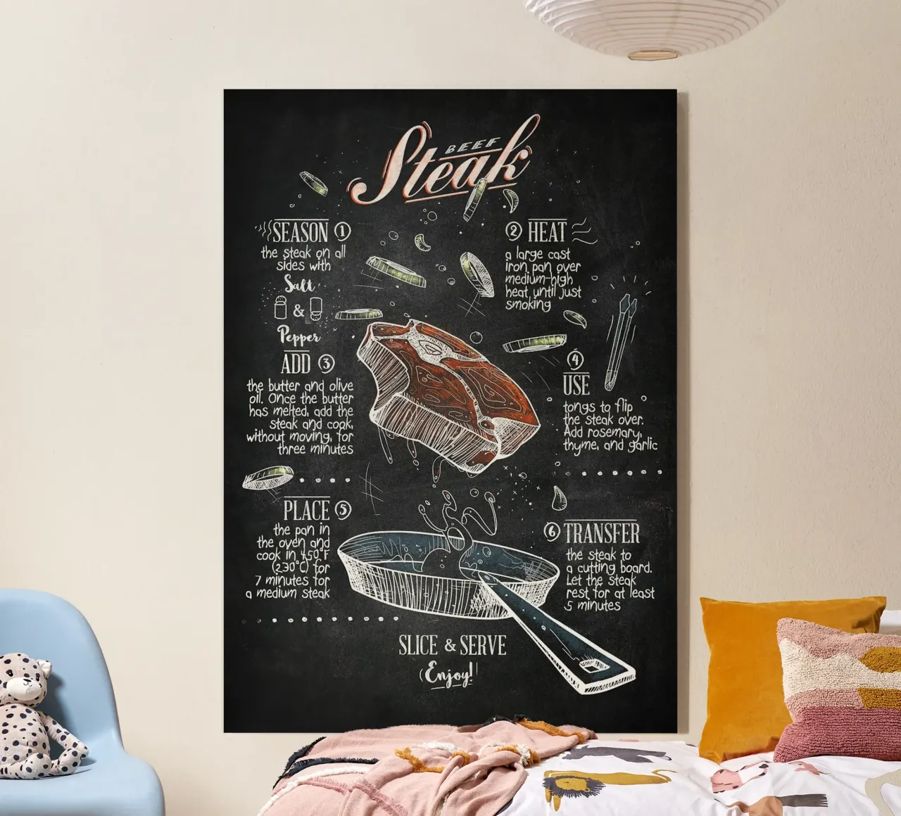 Rindersteak Acryl-Glas von Bernadette Miller