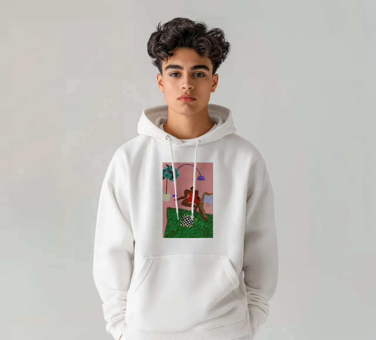 Playing Chess felpa con cappuccio da Nudes and Croissants