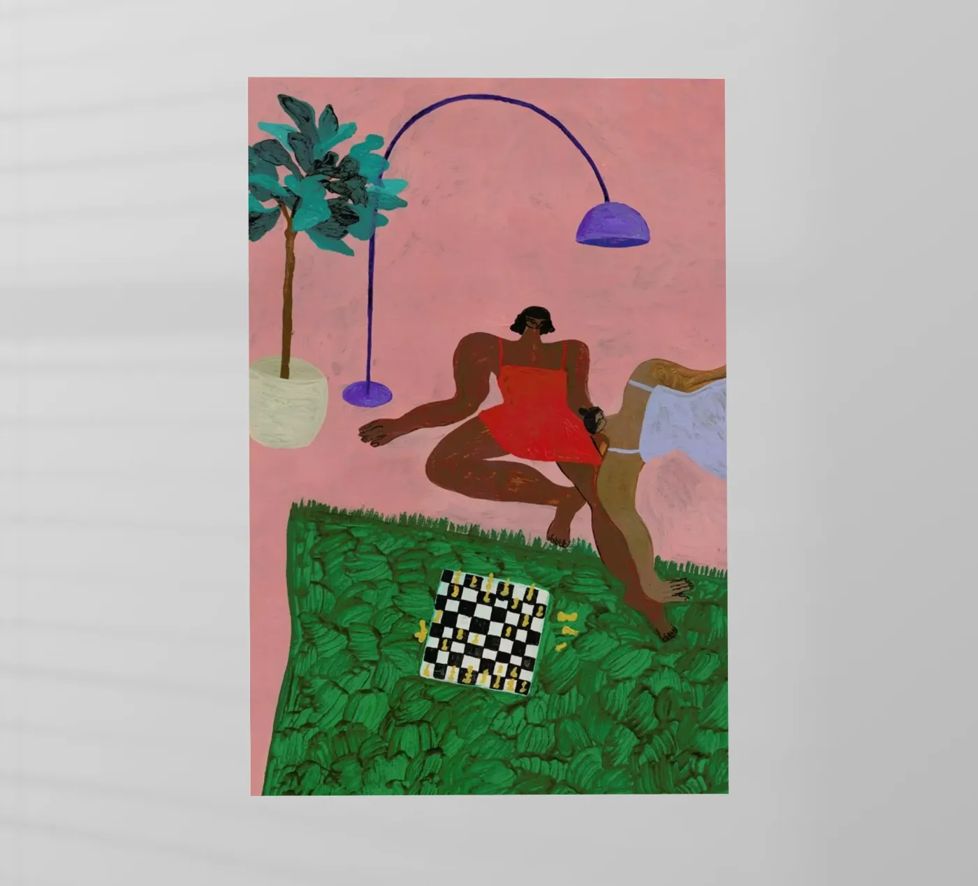 Playing Chess pellicola backlit da Nudes and Croissants