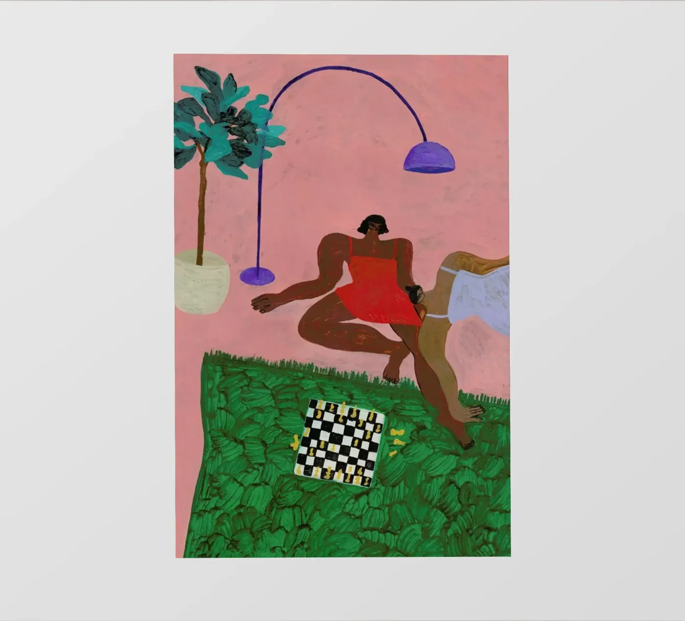 Playing Chess pellicola backlit da Nudes and Croissants