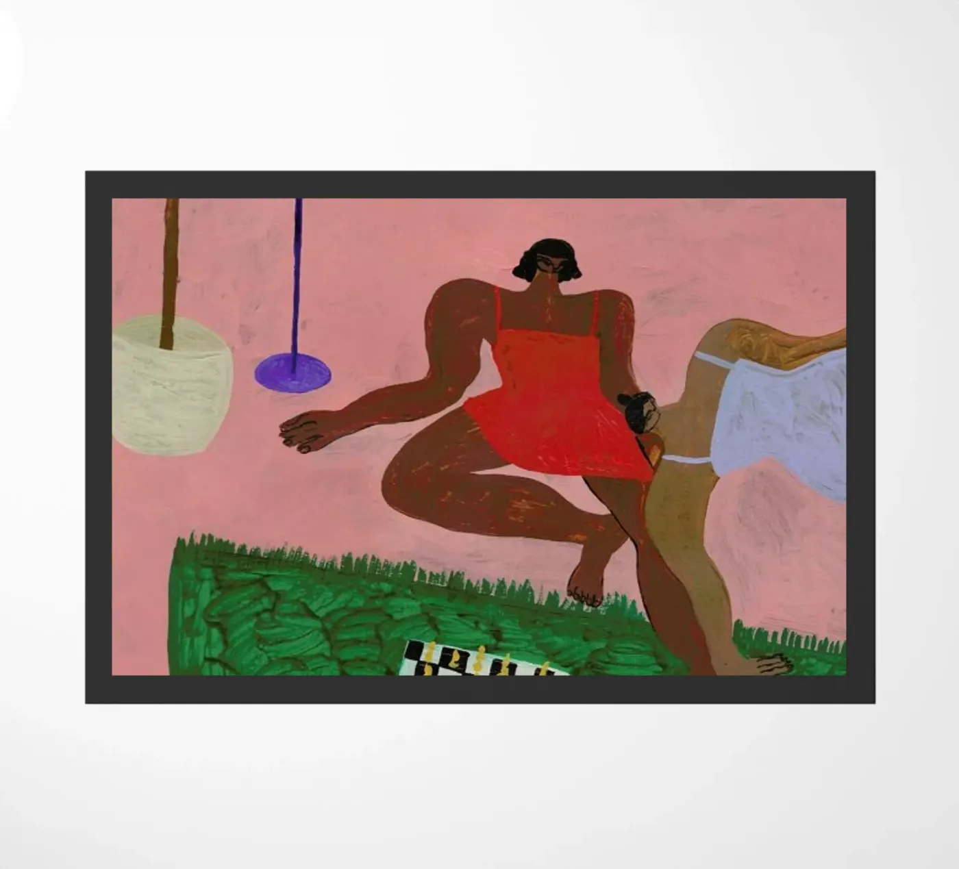 Playing Chess deurmat van Nudes and Croissants