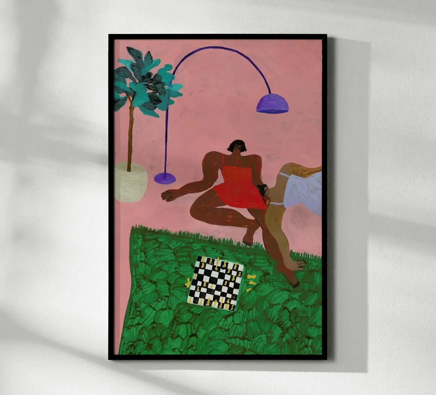 Playing Chess poster van Nudes and Croissants