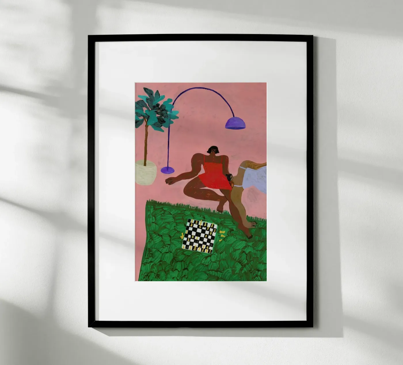 Playing Chess poster van Nudes and Croissants