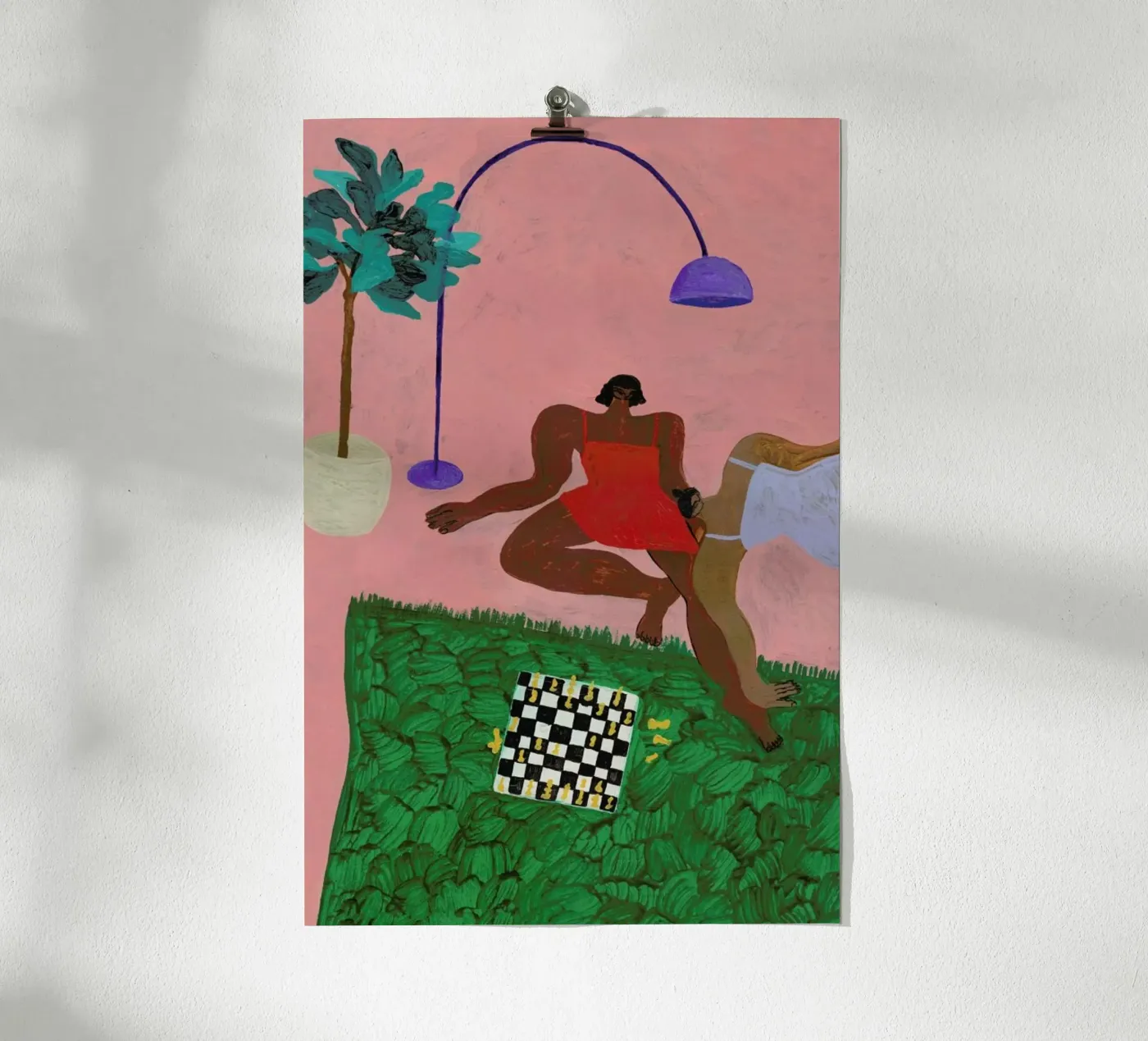 Playing Chess poster da Nudes and Croissants