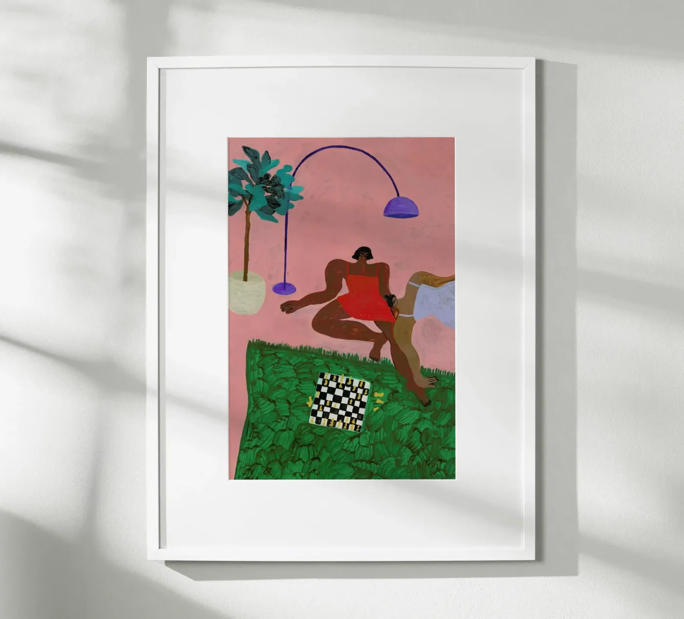 Playing Chess poster van Nudes and Croissants