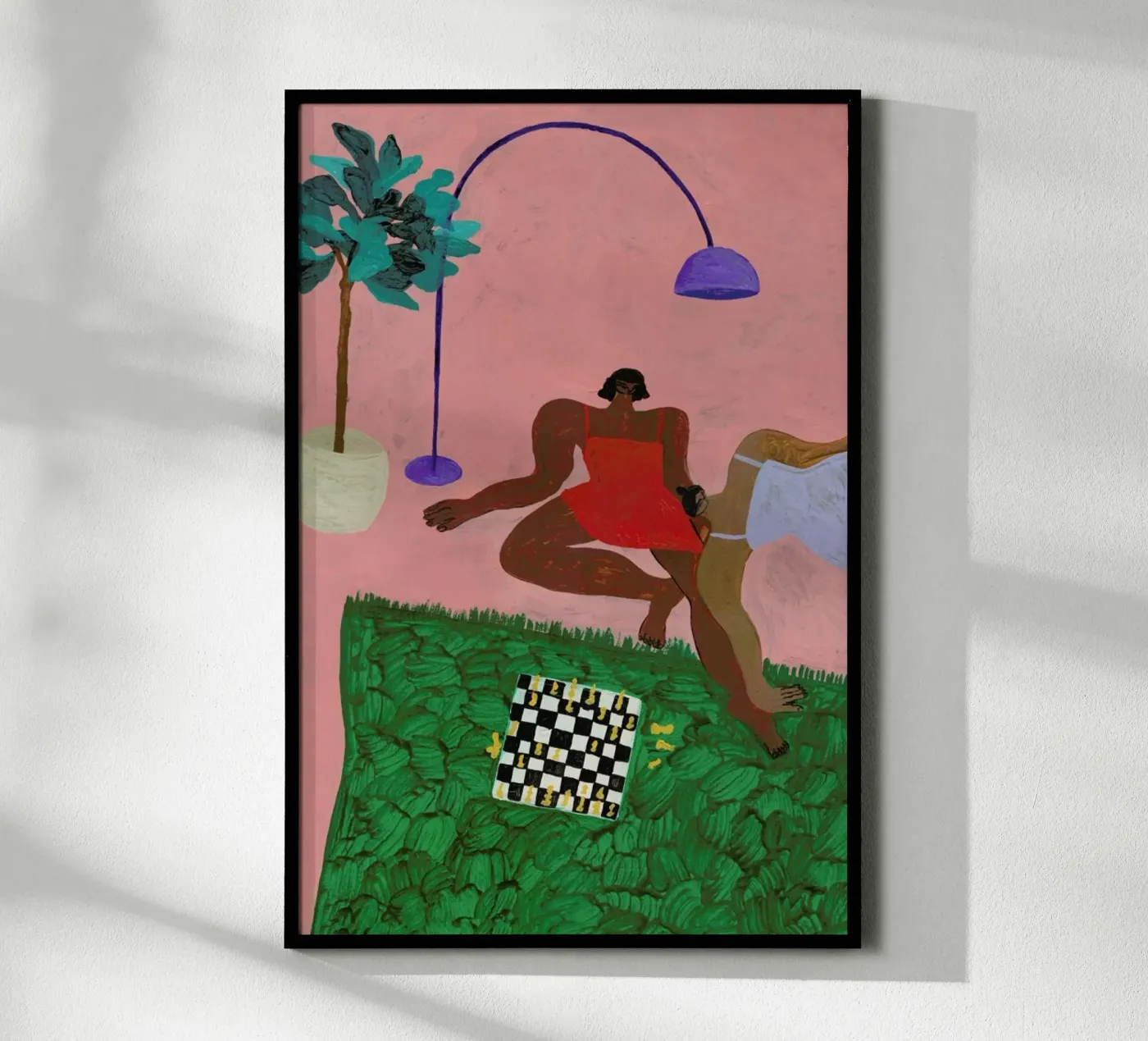 Playing Chess poster da Nudes and Croissants