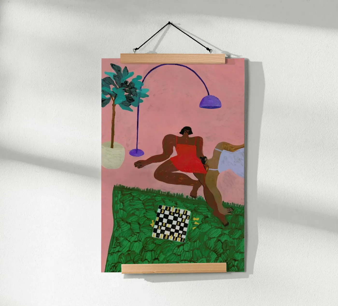Playing Chess poster van Nudes and Croissants