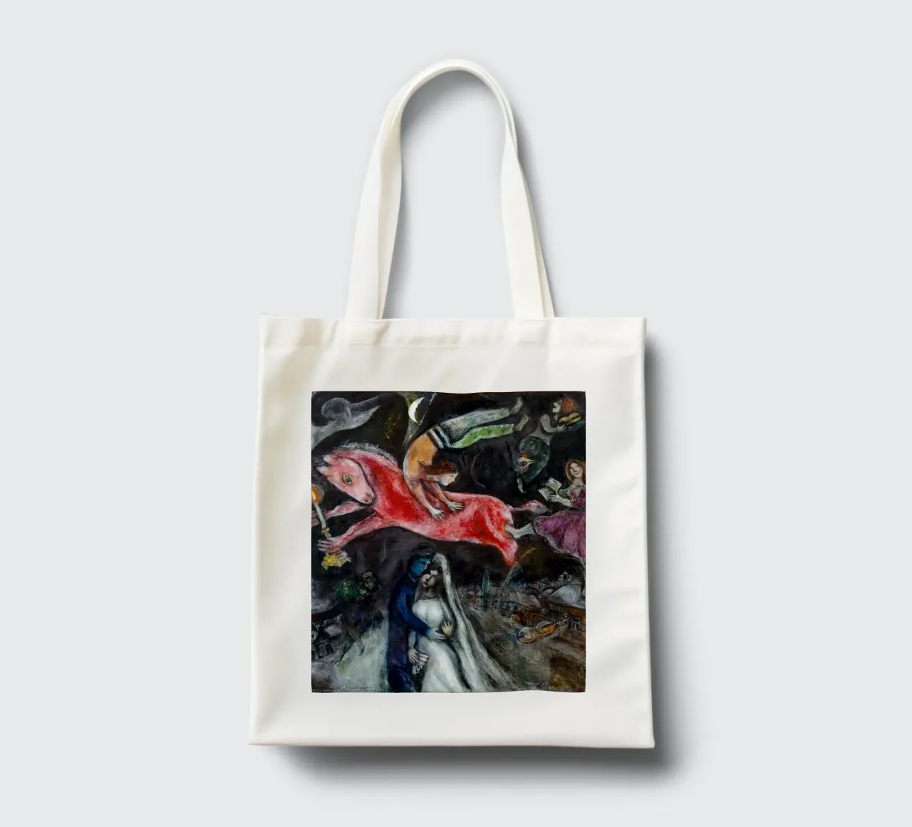 Marc Chagall Un cavallo rosso borsa in juta da MC Exhebition