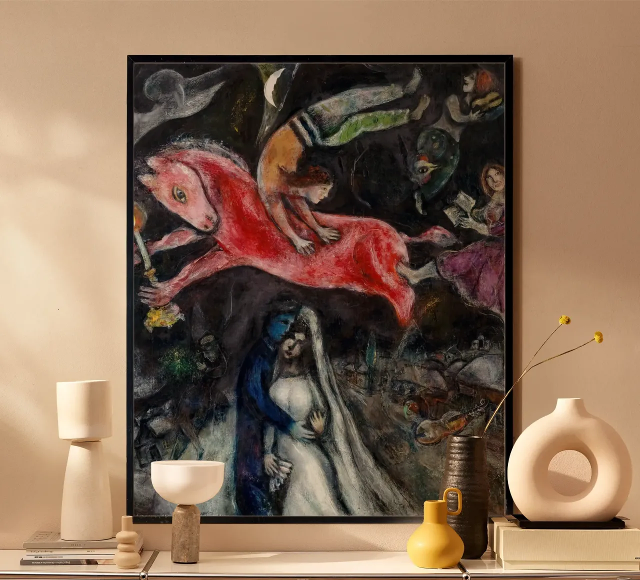 Marc Chagall Un cavallo rosso poster da MC Exhebition