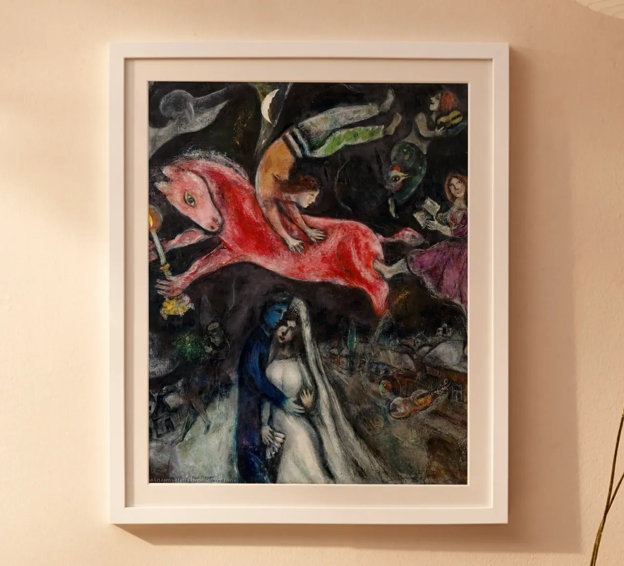 Marc Chagall Un cavallo rosso poster con telaio in plastica da MC Exhebition