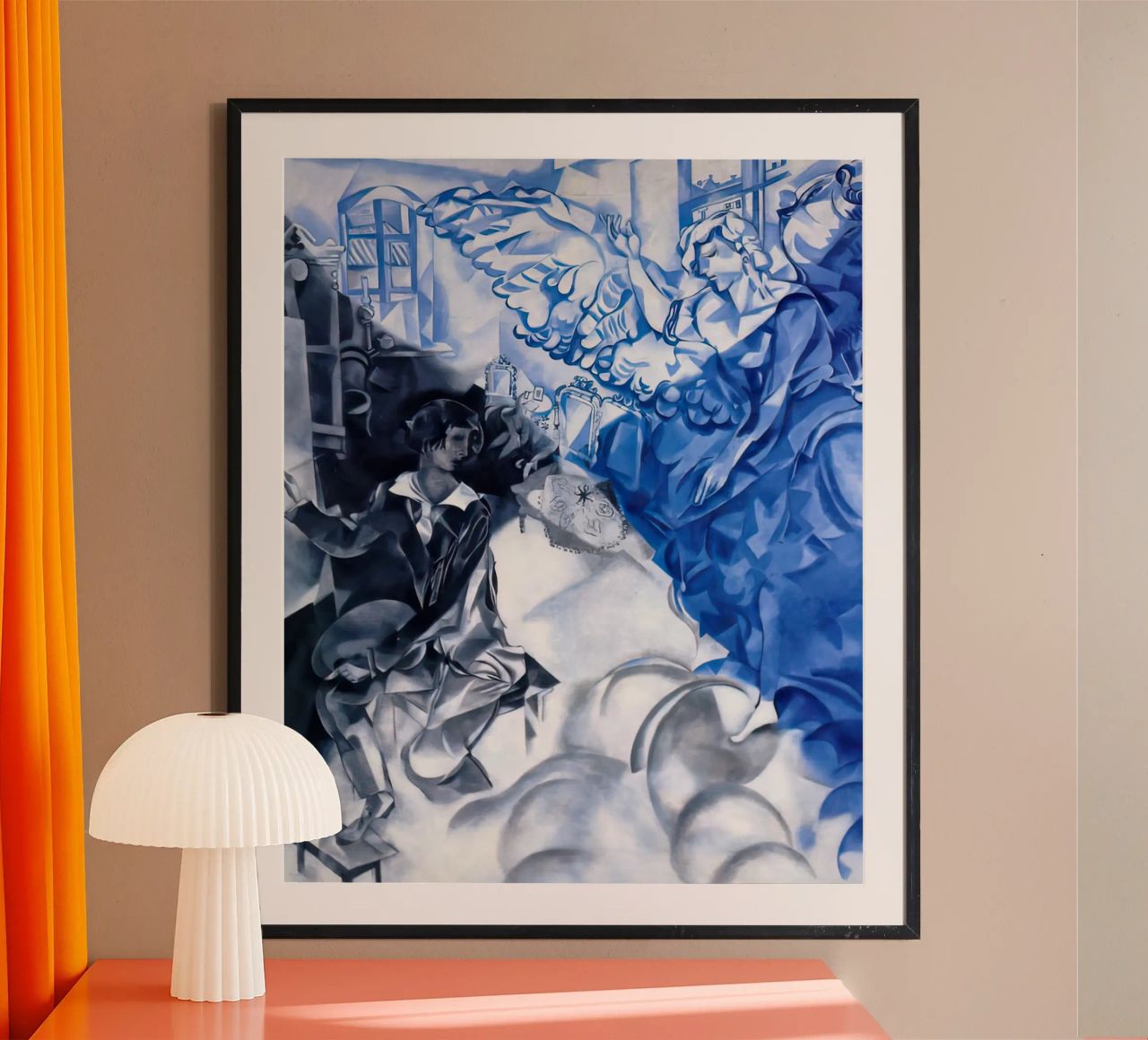 Marc Chagall Autoportrait avec la muse (Rêve) poster de MC Exhebition