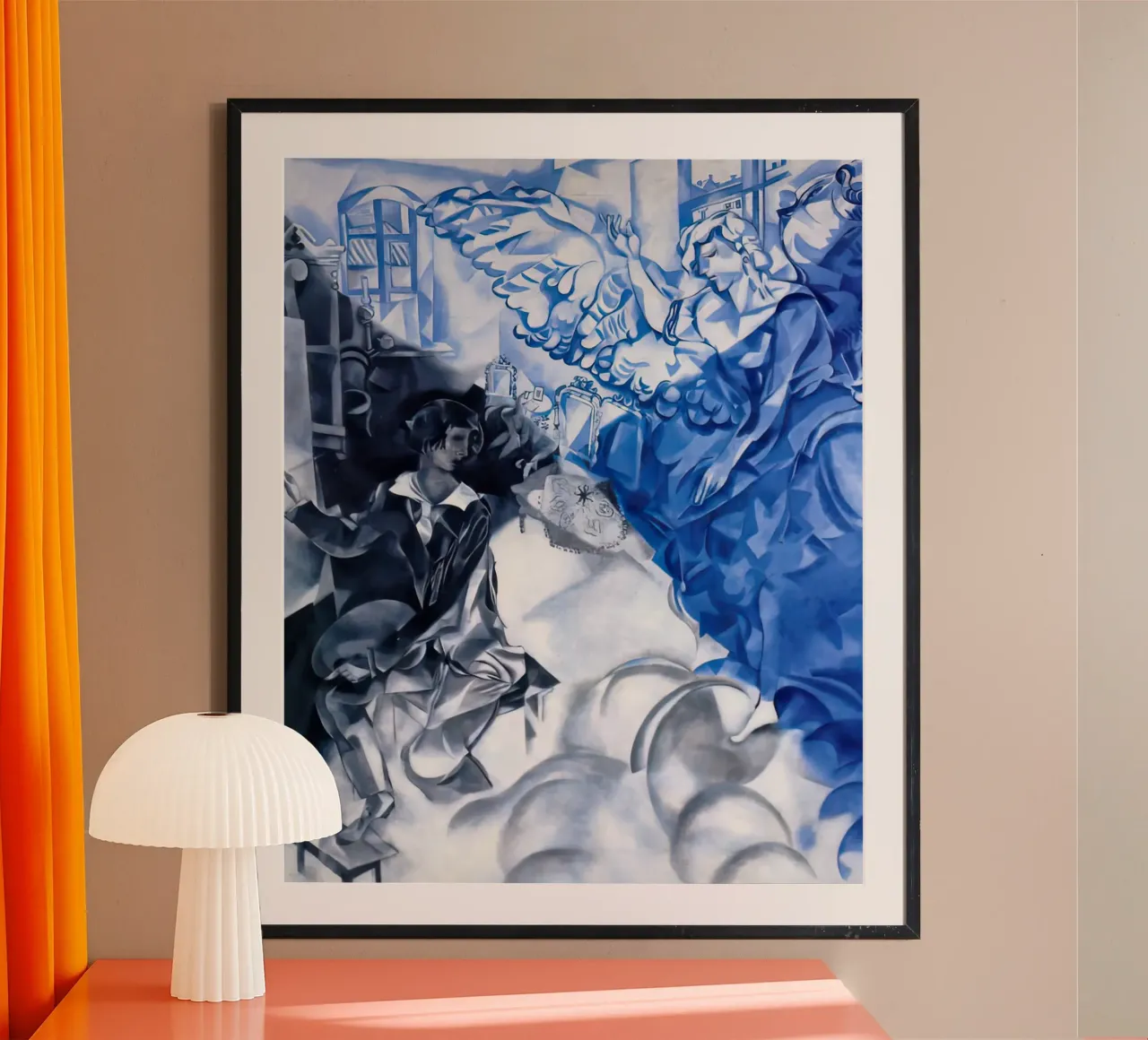 Marc Chagall Autoritratto con musa (sogno) poster da MC Exhebition