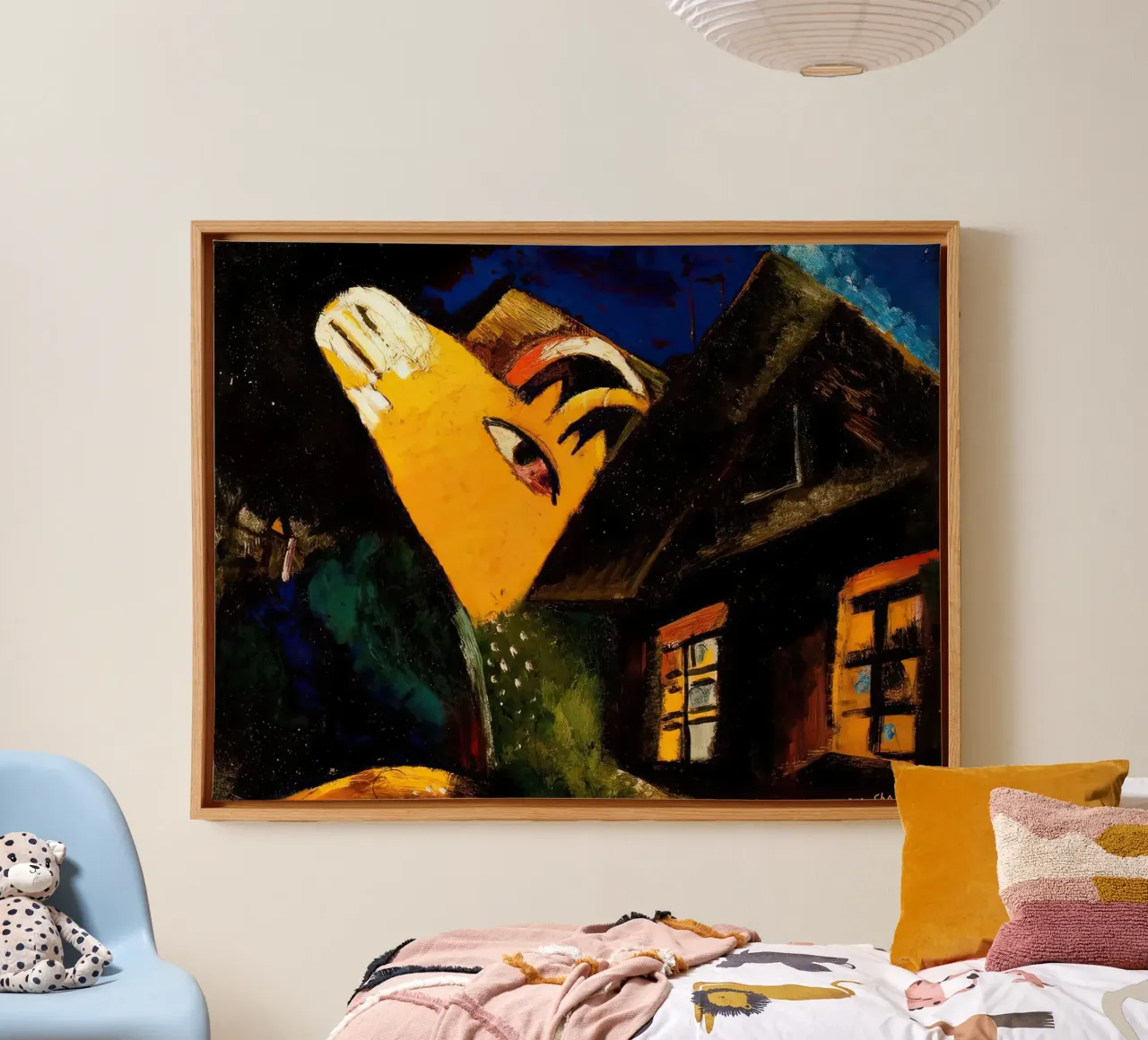 Marc Chagall La stalla tela con Cornice a cassetta da MC Exhebition