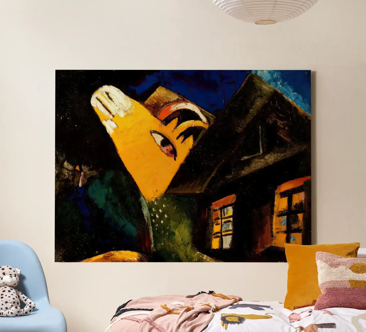 Marc Chagall La stalla tela con Cornice a cassetta da MC Exhebition