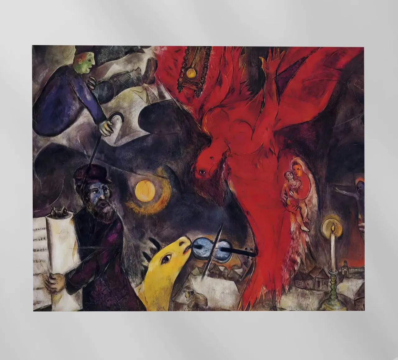 Marc Chagall L'angelo che cade pellicola backlit da MC Exhebition