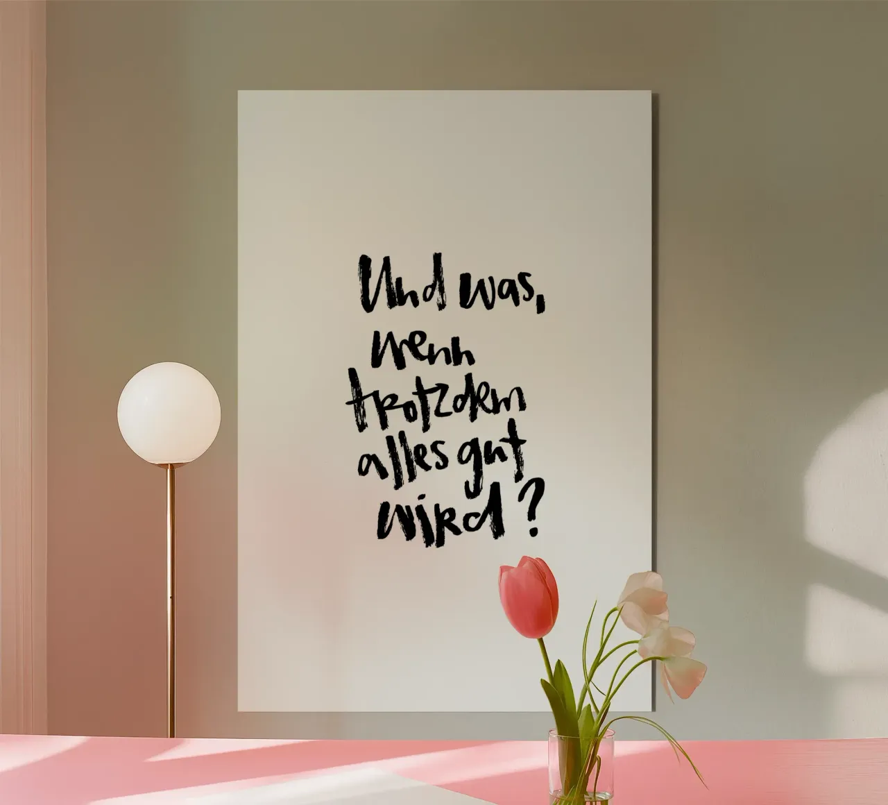 Trotzdem Alles Gut alu-dibond by Brushmeetspaper