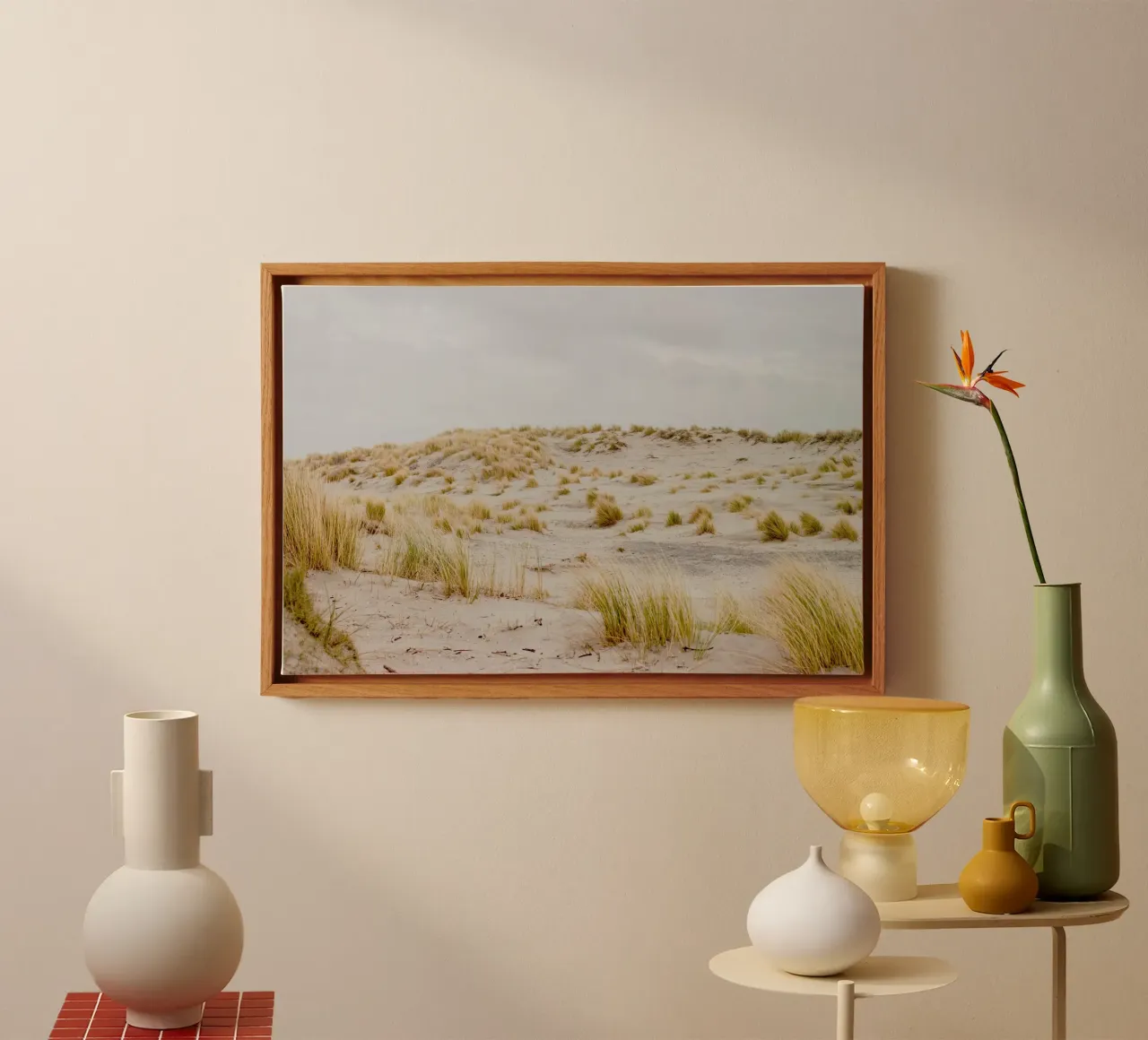 windswept area canvas with Floater frame by life of sands