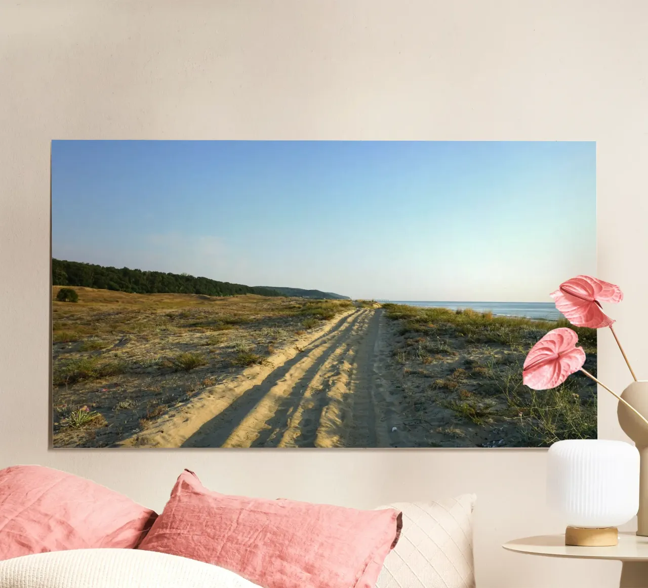 sentiero sabbioso duna poster con telaio in legno da life of sands