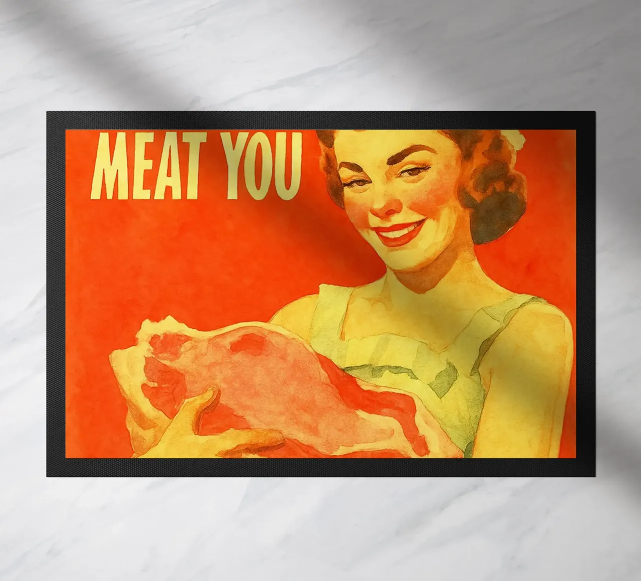 bello di carne voi donna pittura retrò classico zerbino da pakazi