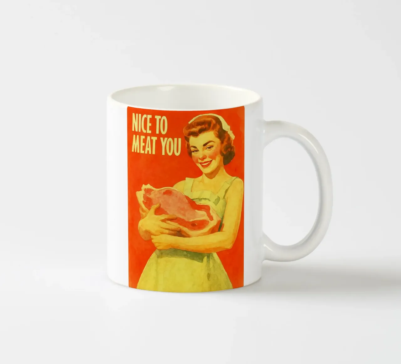 bello di carne voi donna pittura retrò classico tazza in ceramica da pakazi