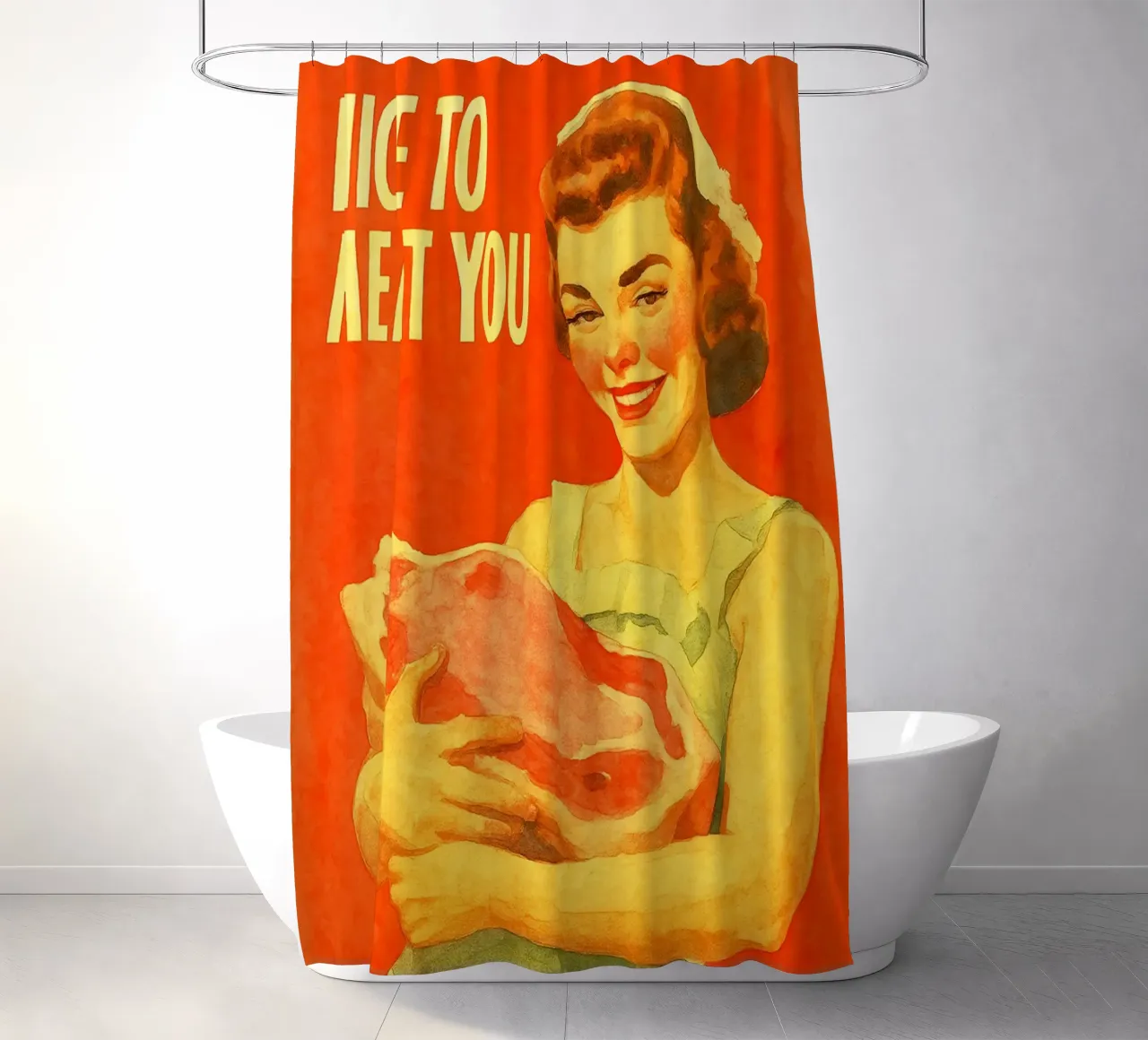 bello di carne voi donna pittura retrò classico tenda da doccia da pakazi