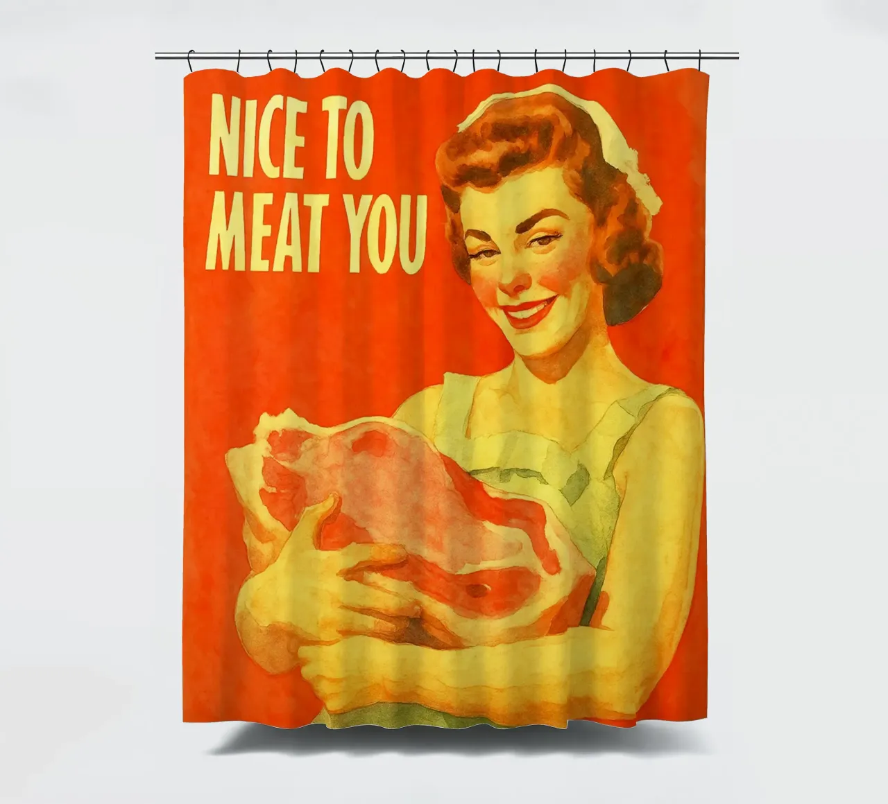 bello di carne voi donna pittura retrò classico tenda da doccia da pakazi