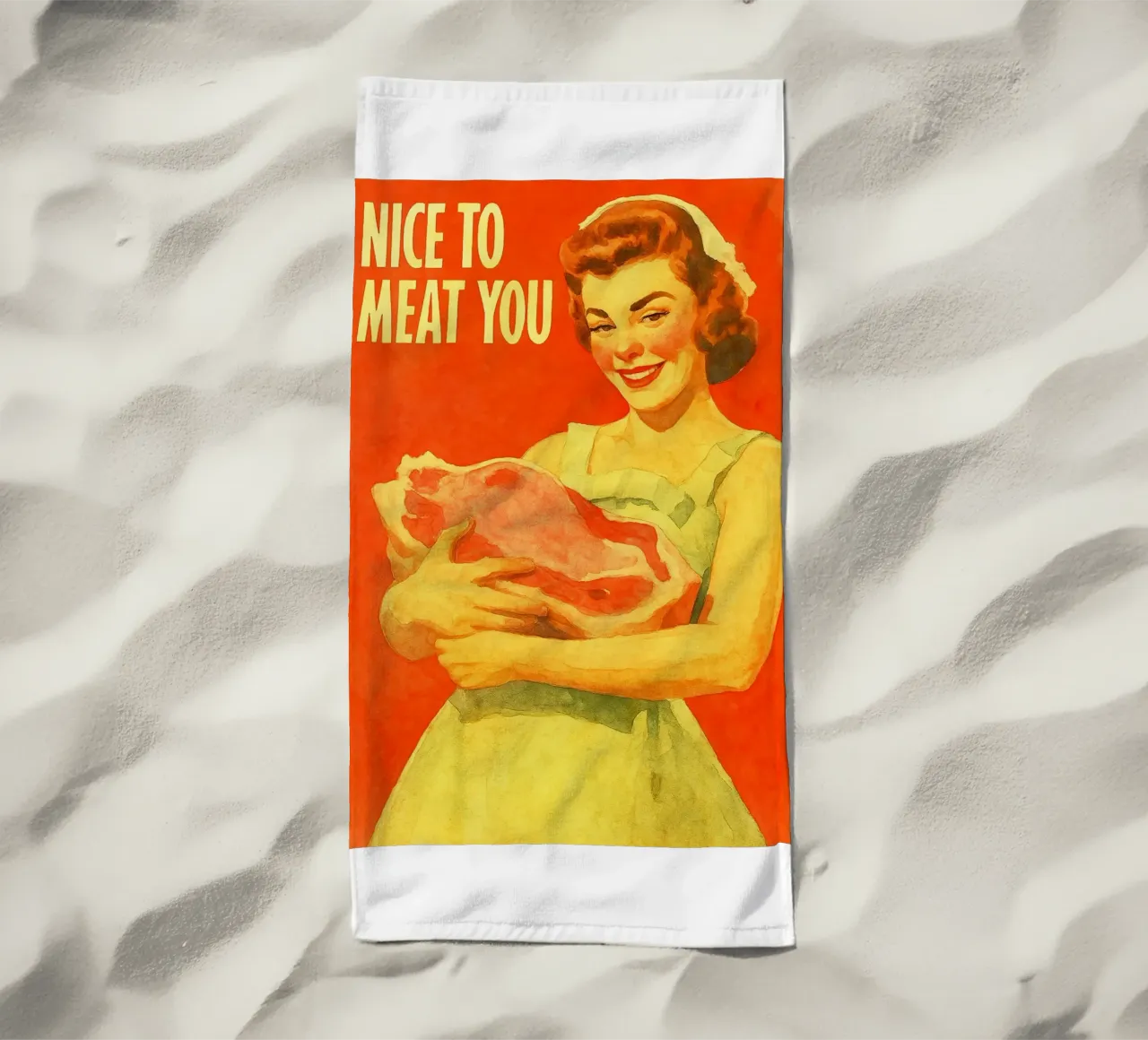 bello di carne voi donna pittura retrò classico telo mare da pakazi