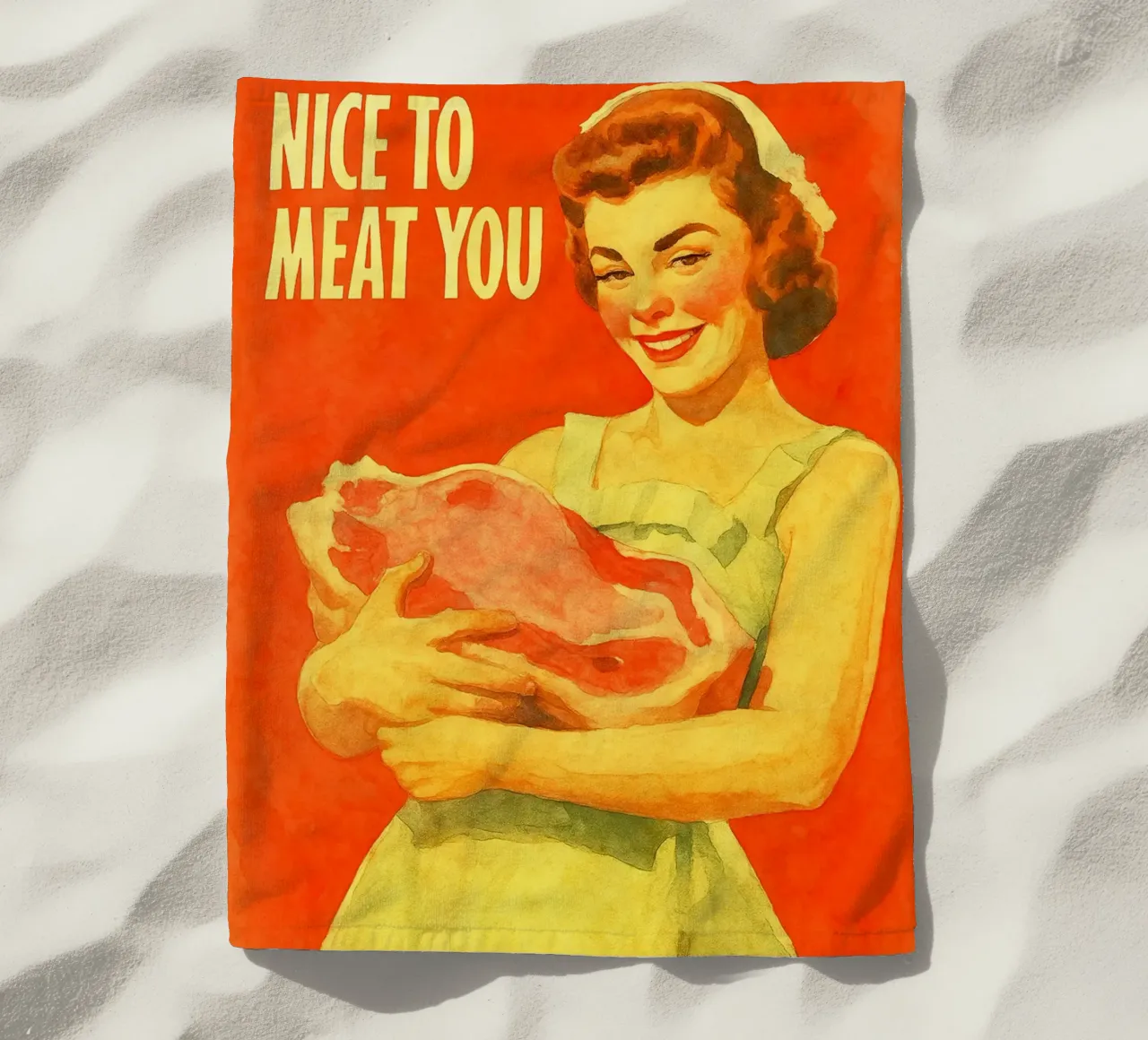 bello di carne voi donna pittura retrò classico telo mare da pakazi