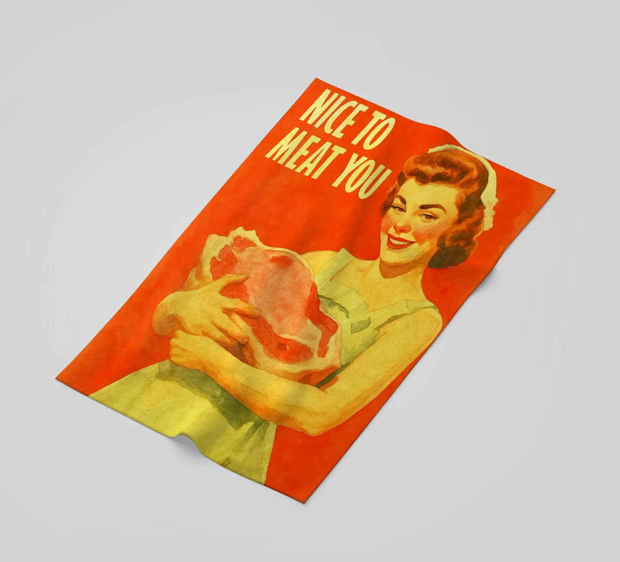 bello di carne voi donna pittura retrò classico telo mare da pakazi