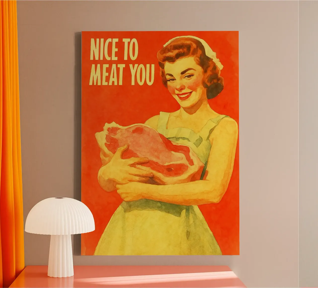 bello di carne voi donna pittura retrò classico tela con Cornice a cassetta da pakazi