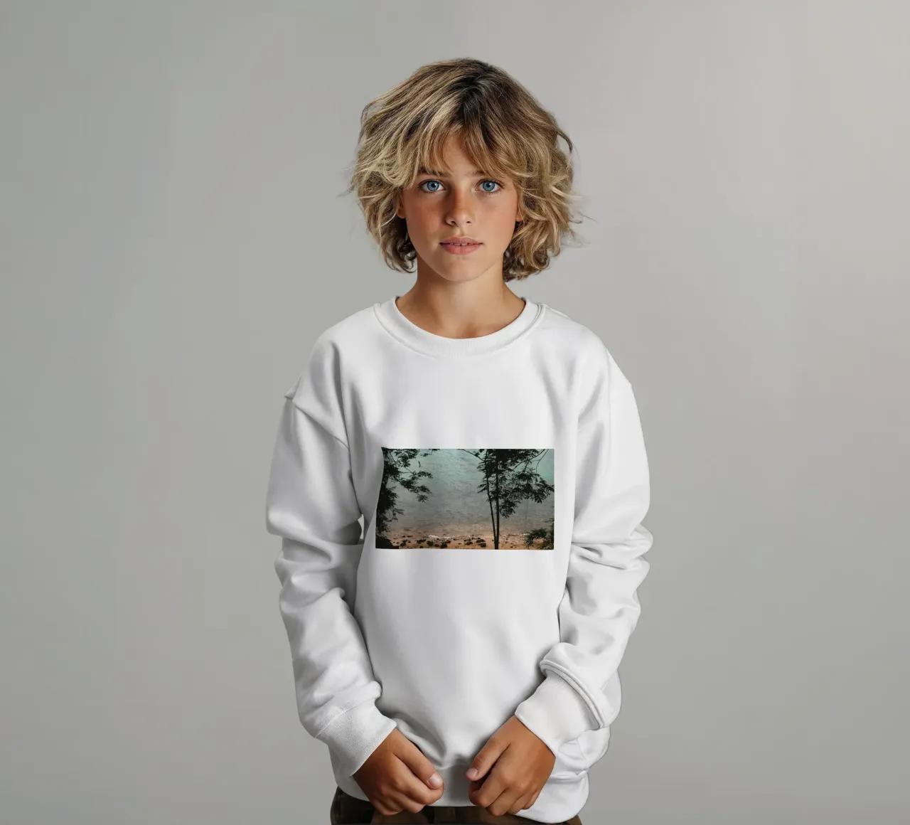 ciottoli macinati con acqua di mare felpa bambino da life of sands