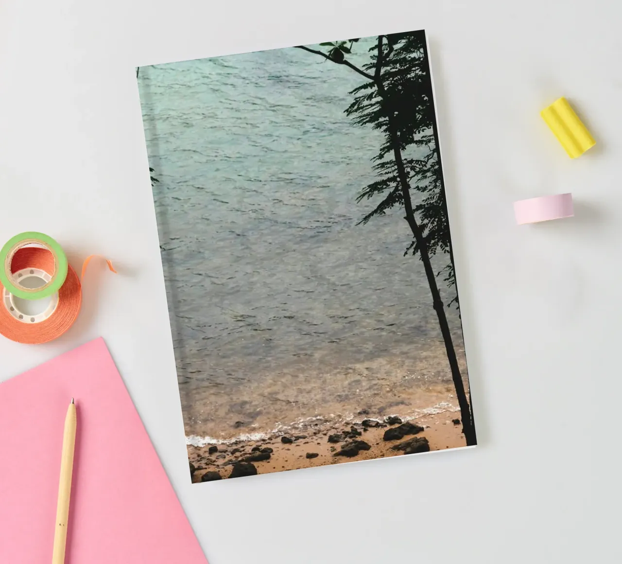 pebbles ground with seawater notebook by life of sands