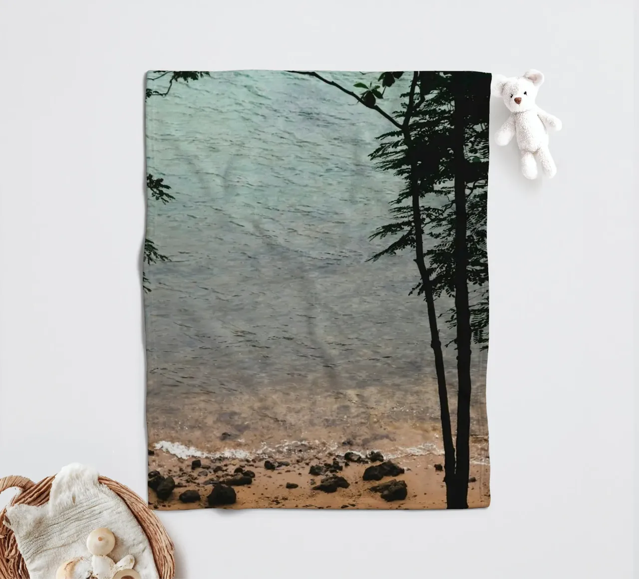 mit Meerwasser gemahlene Kieselsteine Fleecedecke von life of sands