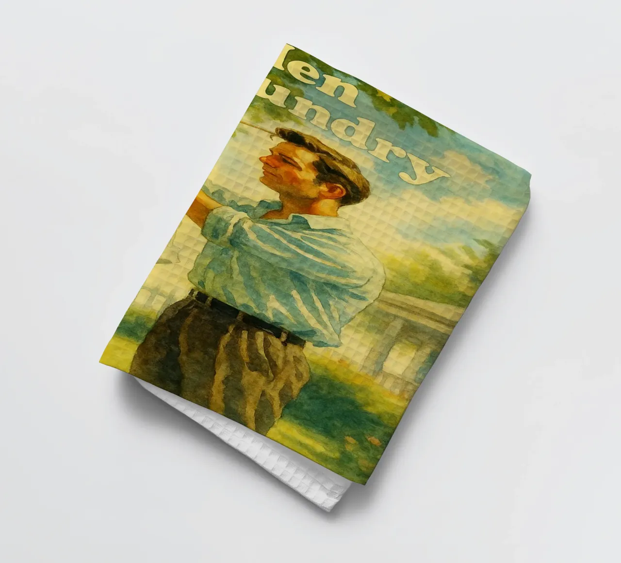 les vrais hommes font la lessive peinture classique retro torchon de pakazi