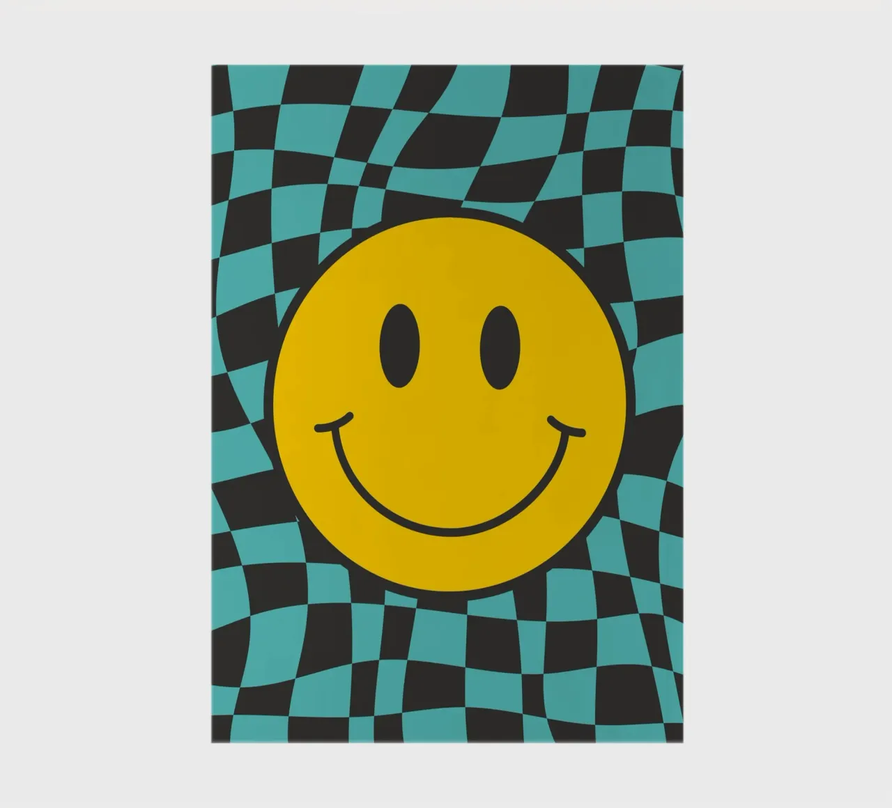 Smiley and wavy checker notebook by Little Dean
