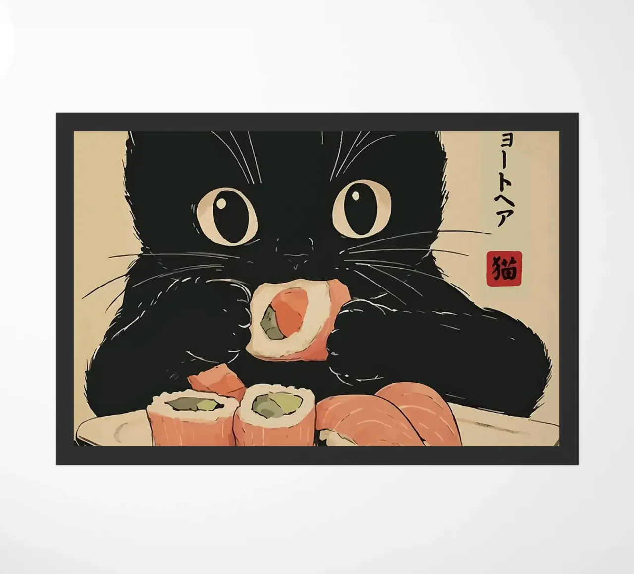 gatto sushi gattino zerbino da Bernadette Miller