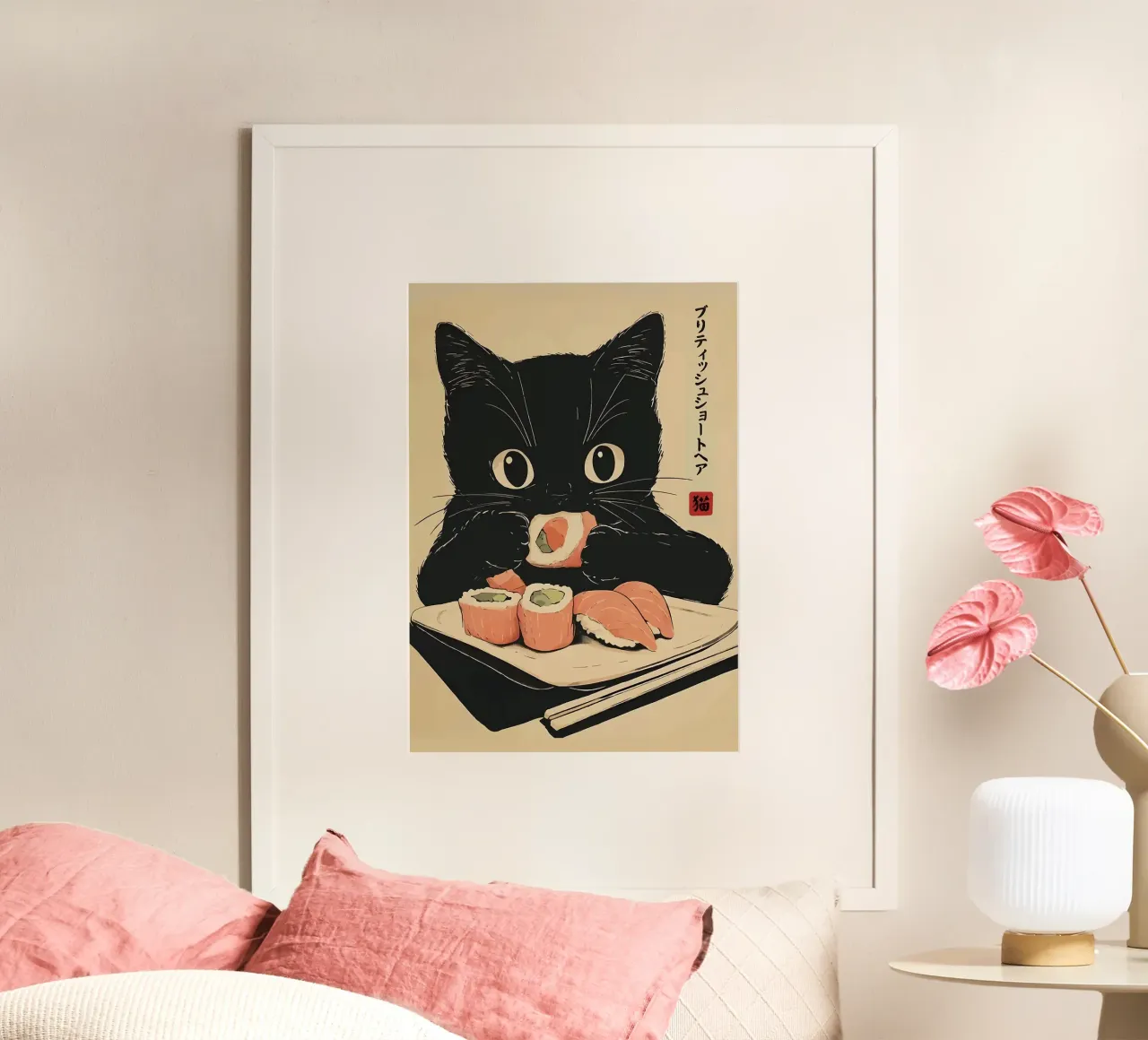 Katze Sushi Kätzchen Hahnemühle von Bernadette Miller