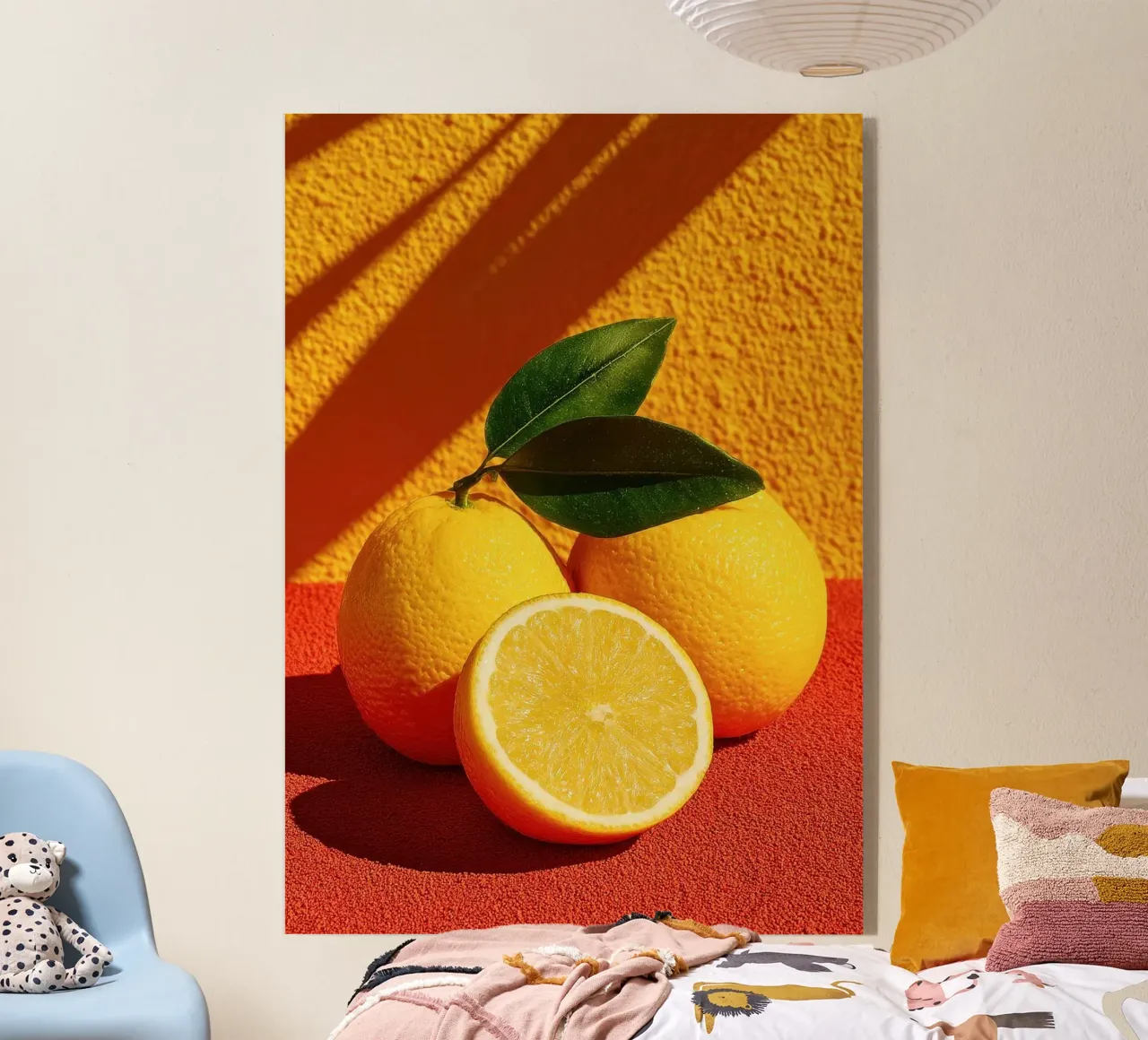 Orangen Zitrone Zitrusfrüchte Acryl-Glas von Bernadette Miller