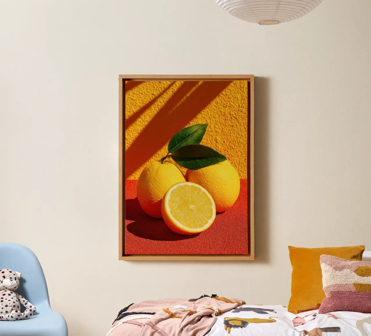 Orangen Zitrone Zitrusfrüchte Leinwand von Bernadette Miller