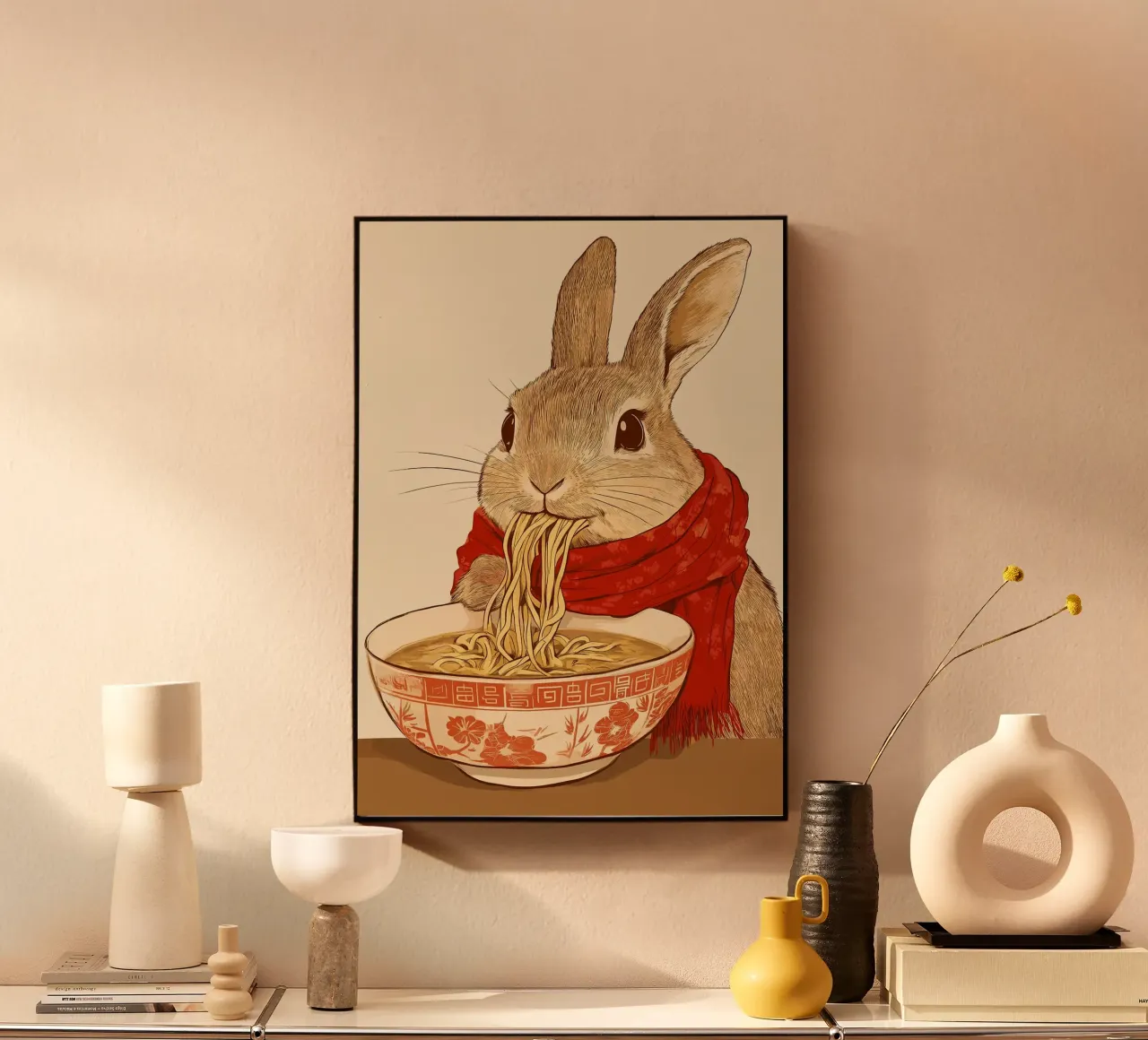 ciotola coniglio sciarpa plexiglass da Bernadette Miller