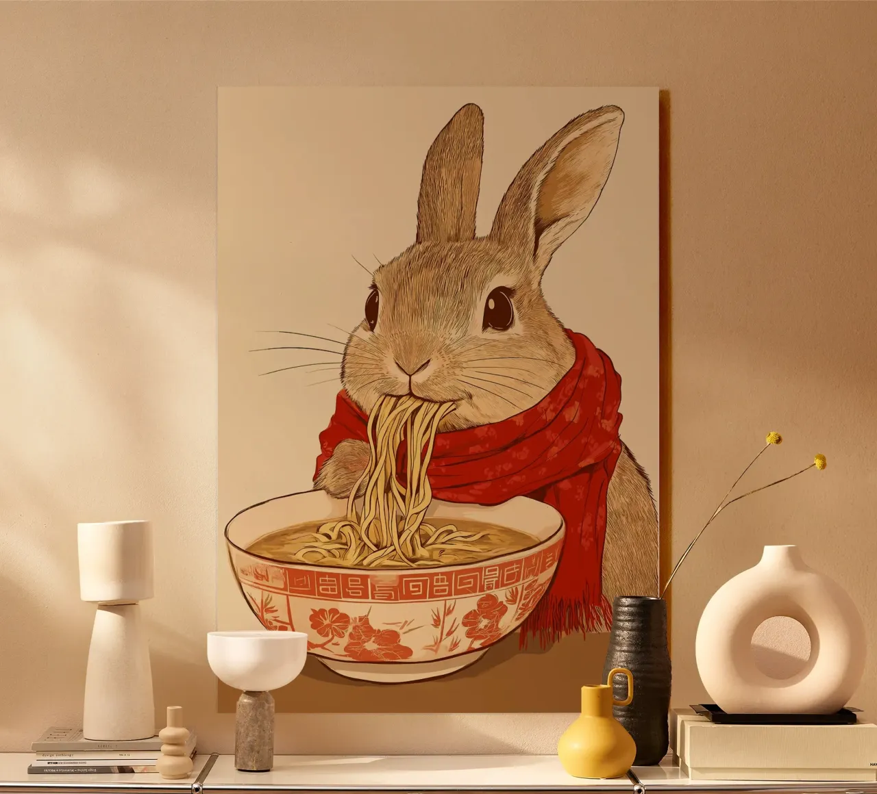 ciotola coniglio sciarpa plexiglass da Bernadette Miller