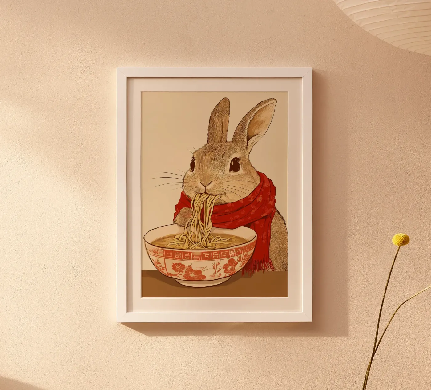 ciotola coniglio sciarpa poster da Bernadette Miller