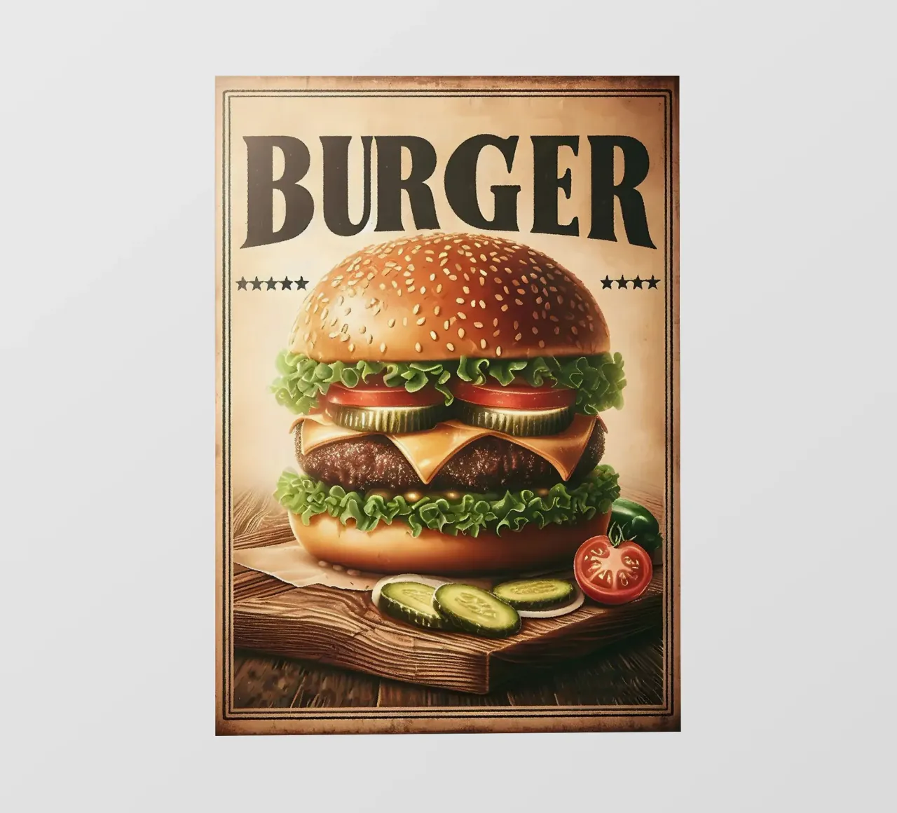 hamburger lattuga pomodoro telo in pvc da Bernadette Miller