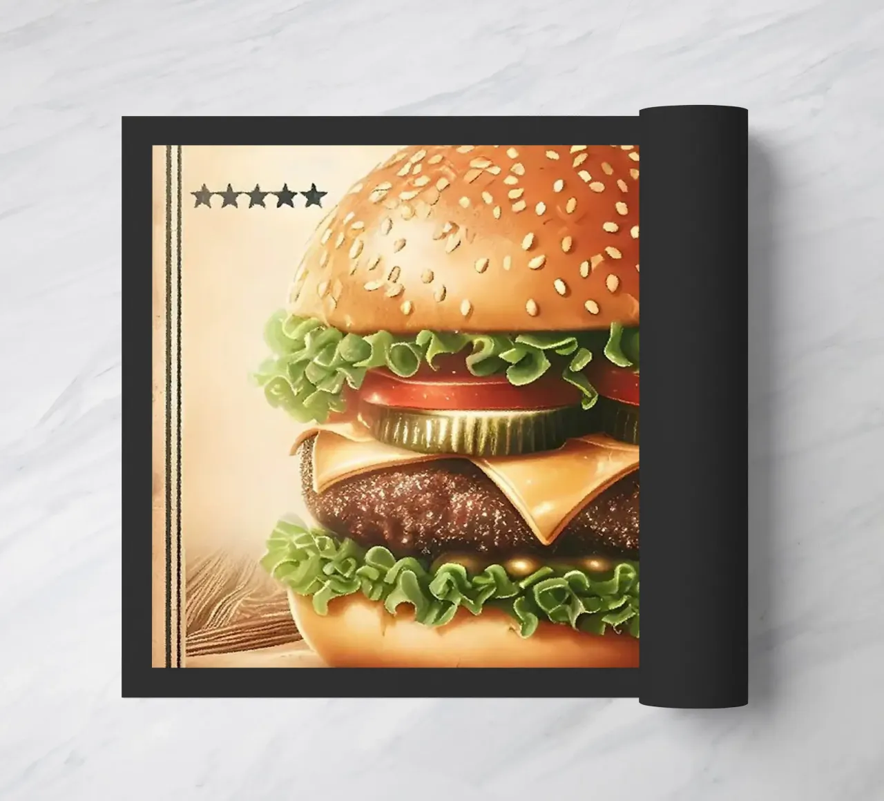 hamburger lattuga pomodoro zerbino da Bernadette Miller