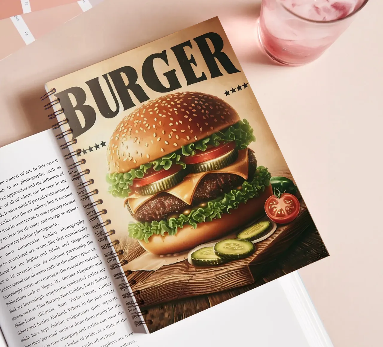 Burger, Salat, Tomate Ringbuch von Bernadette Miller