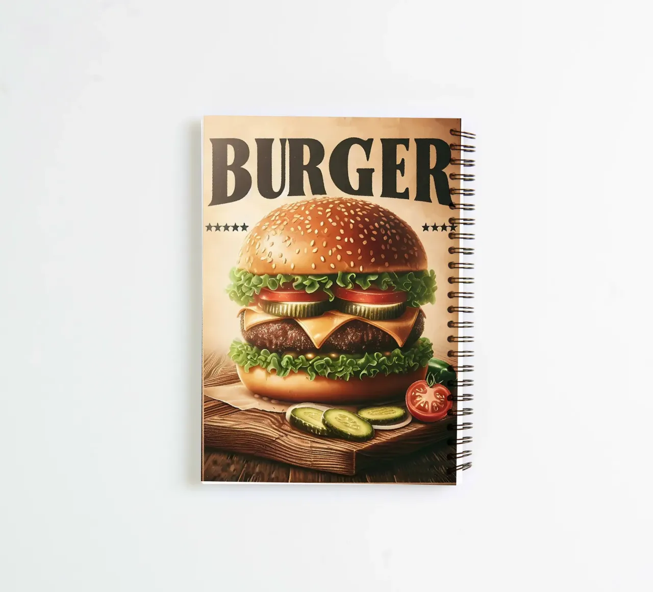 Burger, Salat, Tomate Ringbuch von Bernadette Miller