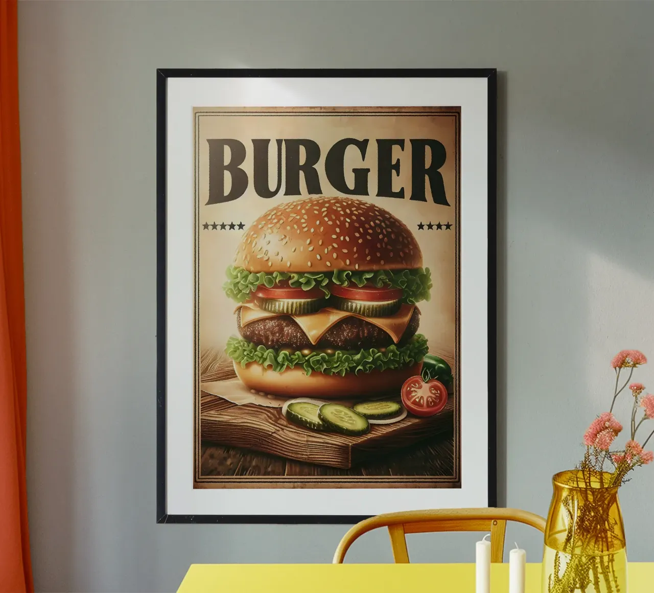 hamburger lattuga pomodoro carta hahnemühle da Bernadette Miller