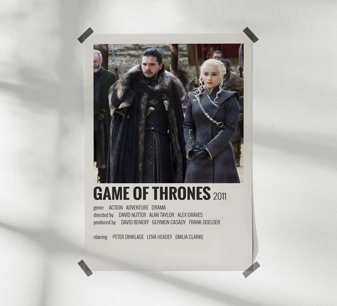 GAME OF THRONES 2011 carta hahnemühle da MVFminimalist