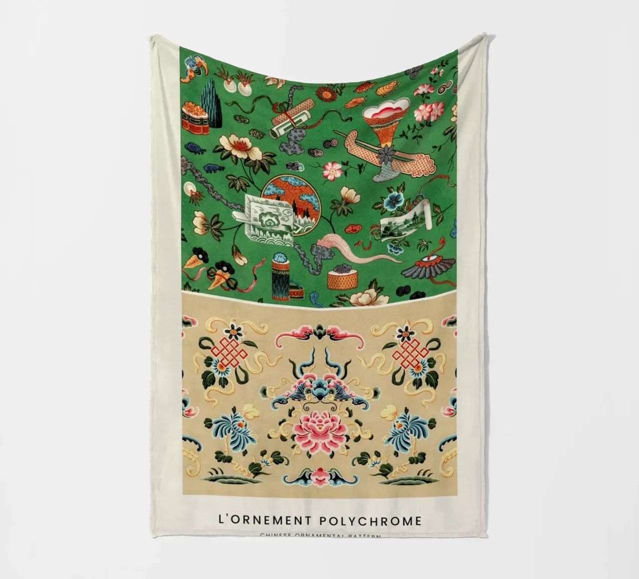Racinet -  Chinese Ornamental Pattern III coperta in pile da Vintage by JUNIQE