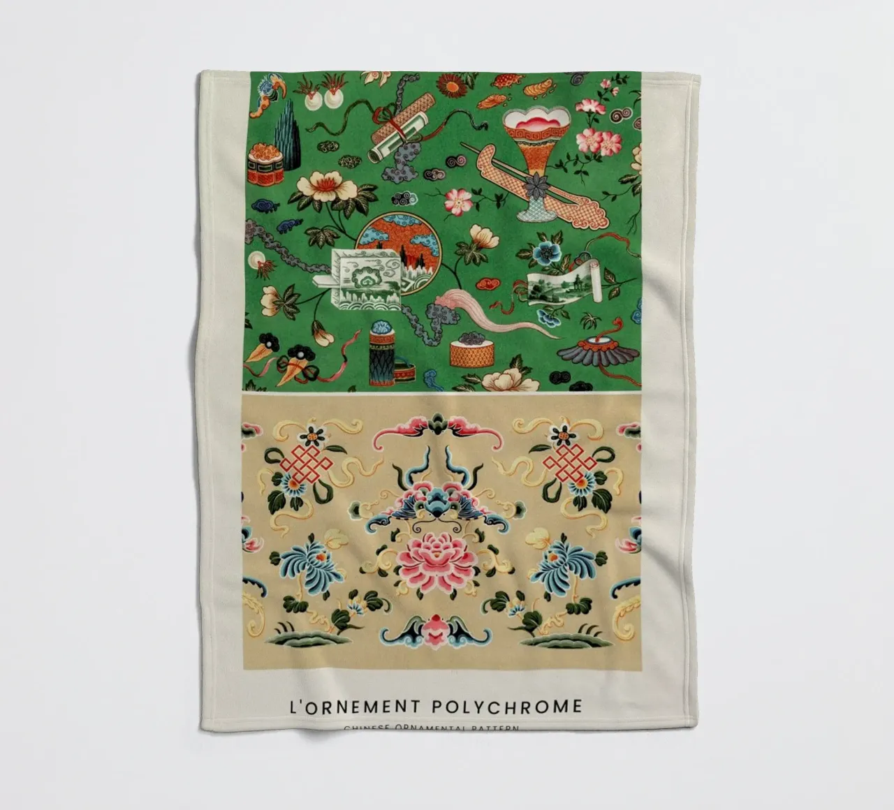 Racinet -  Chinese Ornamental Pattern III coperta in pile da Vintage by JUNIQE